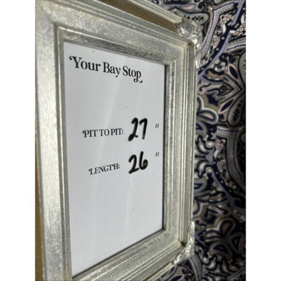 Chicos Women Blazer Jacket XXL Paisley Blue Purple Lined Pockets Long Sleeves - Picture 9 of 9